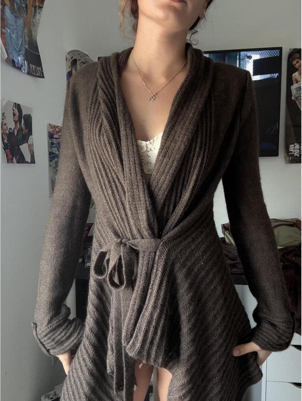 Beretta Women's Brown and Grey Cardigan